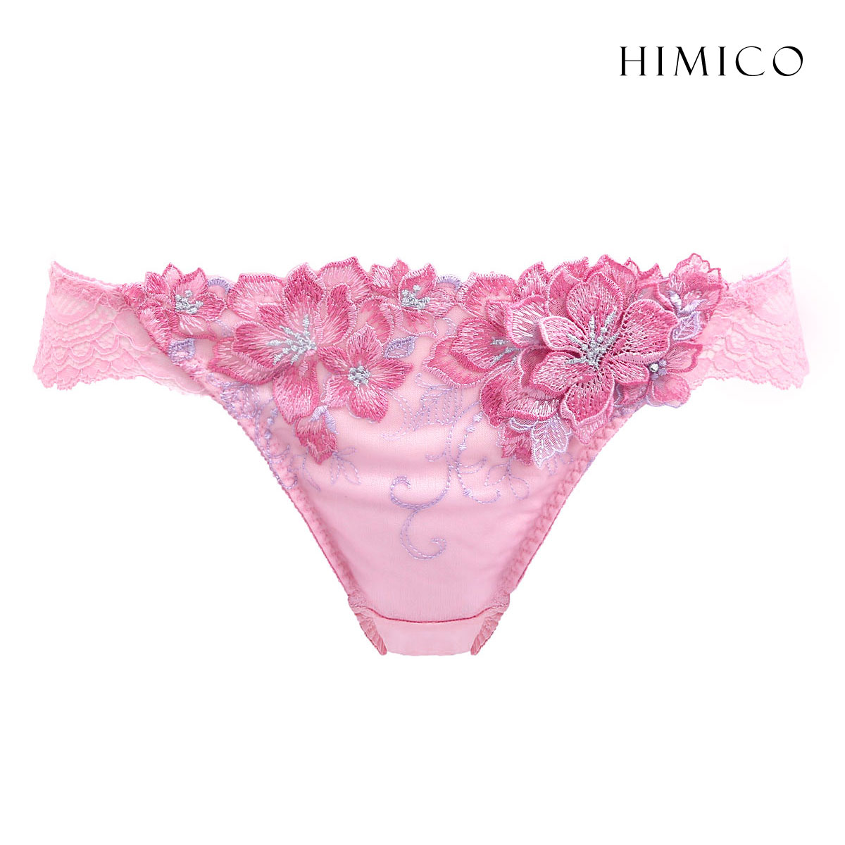 HIMICO ヒミコ ショーツ スタンダード M L バックレース 単品 014series ランジェリー(PI-ピンク-M)