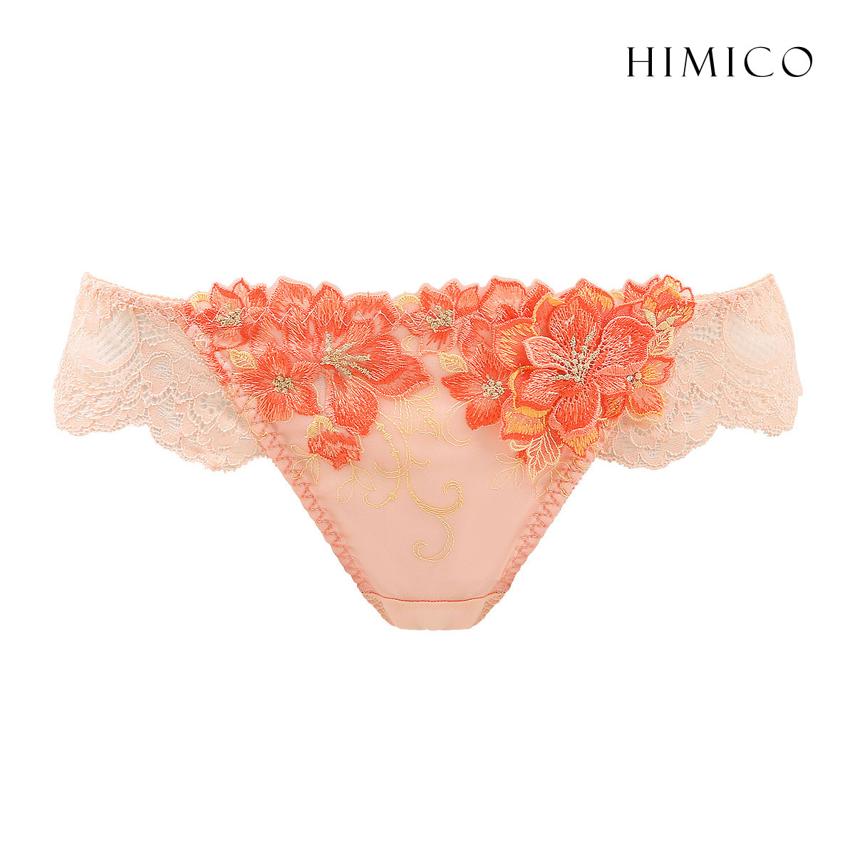 HIMICO ヒミコ ショーツ Tバック ソング タンガ M L 単品 014series ランジェリー(OR-オレンジ-M)