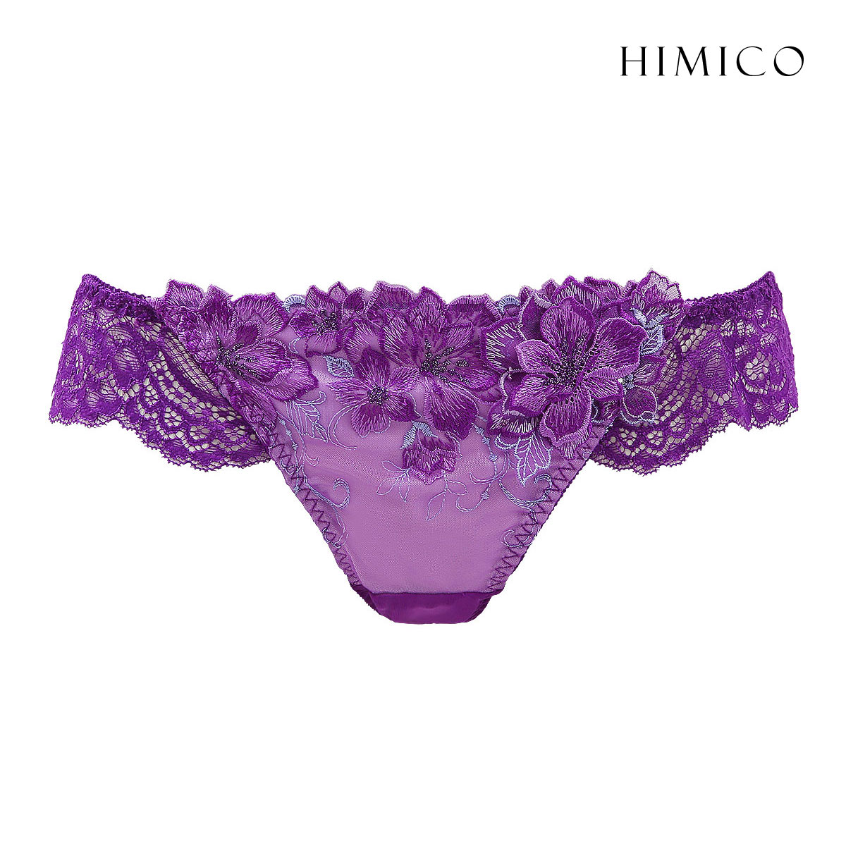 HIMICO ヒミコ ショーツ Tバック ソング タンガ M L 単品 014series ランジェリー(PU-パープル-M)