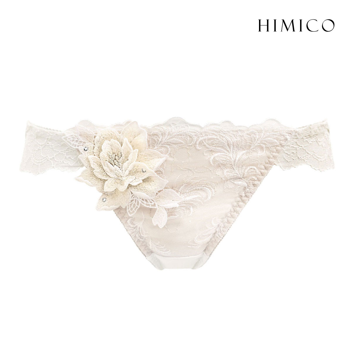 HIMICO 美しい羽根を纏う Rosa degli Angeli ショーツ スタンダード ML 017series 単品(OW-オフホワイト-M)