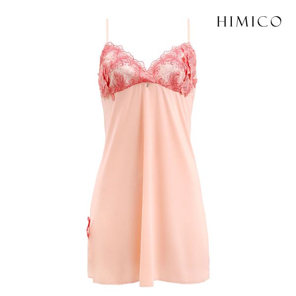 HIMICO 美しい羽根を纏う Rosa degli Angeli スリップ ロングキャミソール ML 017series ランジェリー