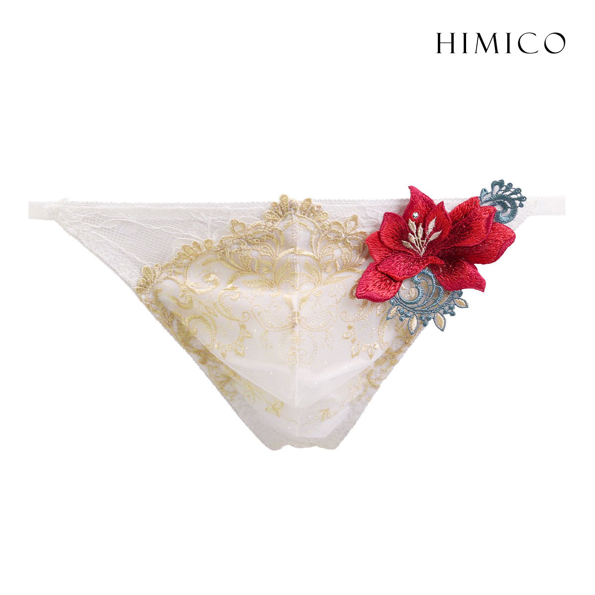 HIMICO★Stella di Natale★レースTバック★メンズM白 HIMICO 煌びやかな幸福に満ち溢れる Stella di Natale Tバック