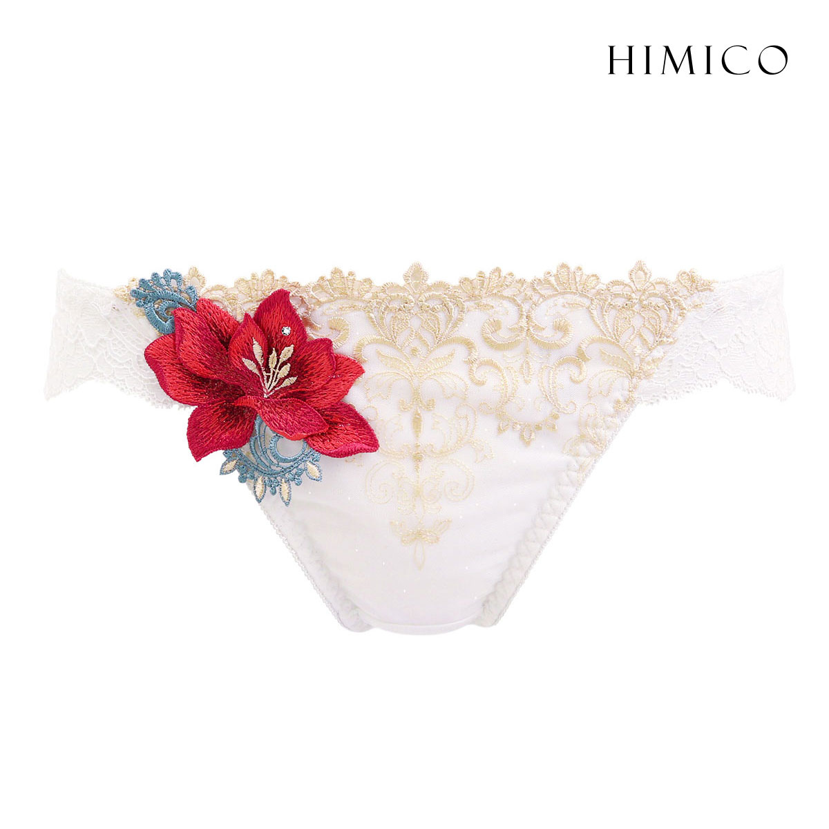 HIMICO ヒミコ 018series ショーツ スタンダード M L バックレース 単品 ランジェリー(OW-オフホワイト-M)