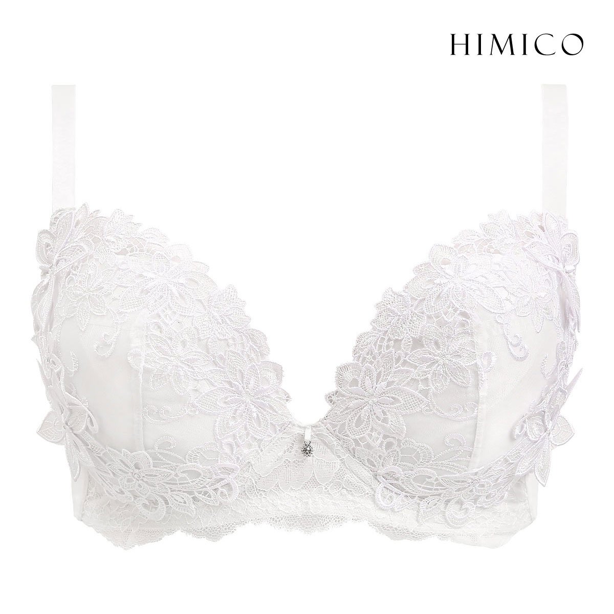 HIMICO GRANDE 003 ブラジャー 大きいサイズ GHI 65-85 Dalia Stellato 単品 グラマーサイズ(WH-ホワイト-G65)