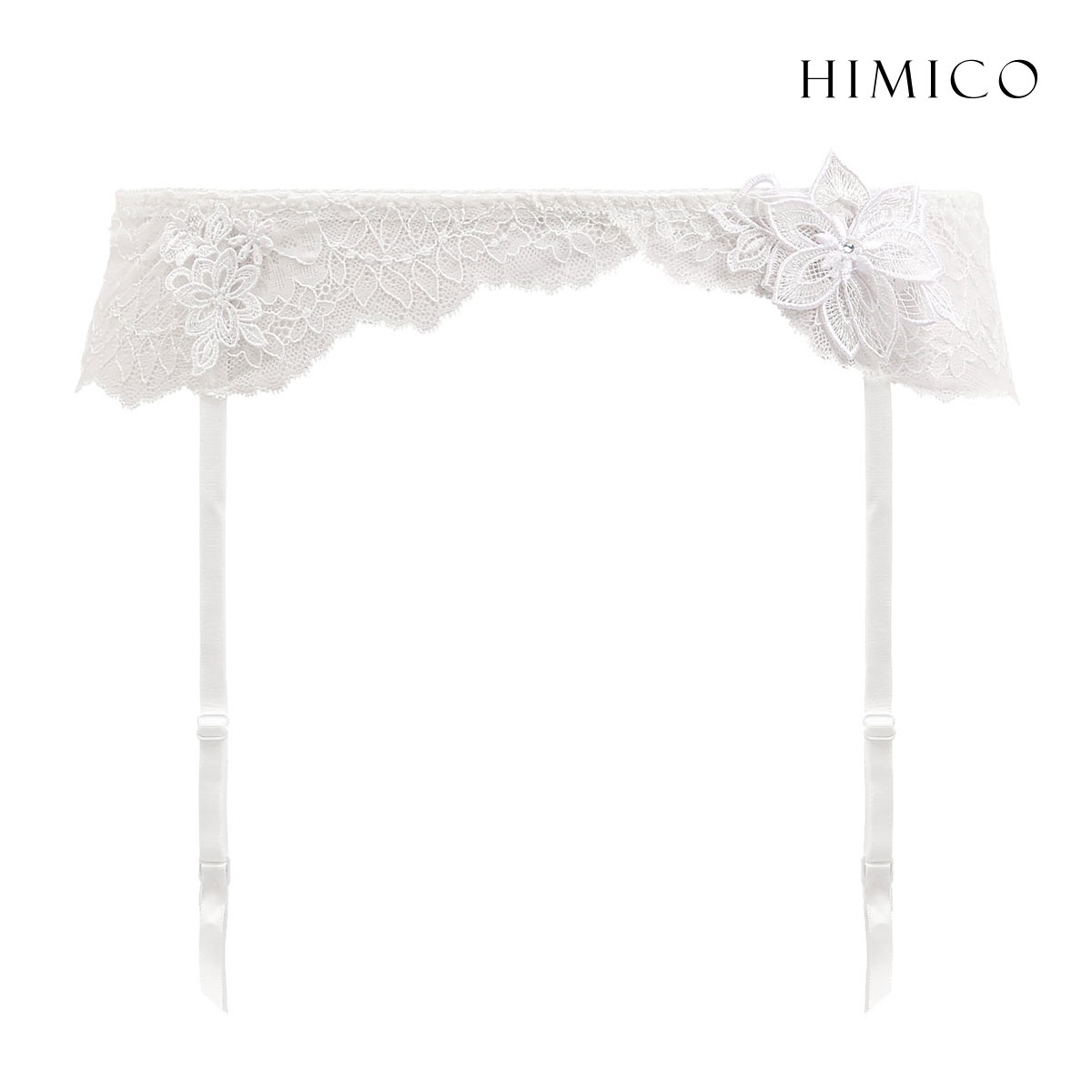 HIMICO GRANDE 003 ガーターベルト グラマー 大きいサイズ Dalia Stellato ランジェリー(WH-ホワイト-M-L)