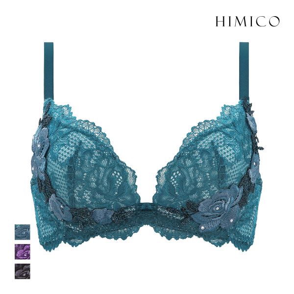 HIMICO L.cosciente ブラジャー L字ワイヤー 谷間 BCDEF 単品(GR-グリーン-B65)