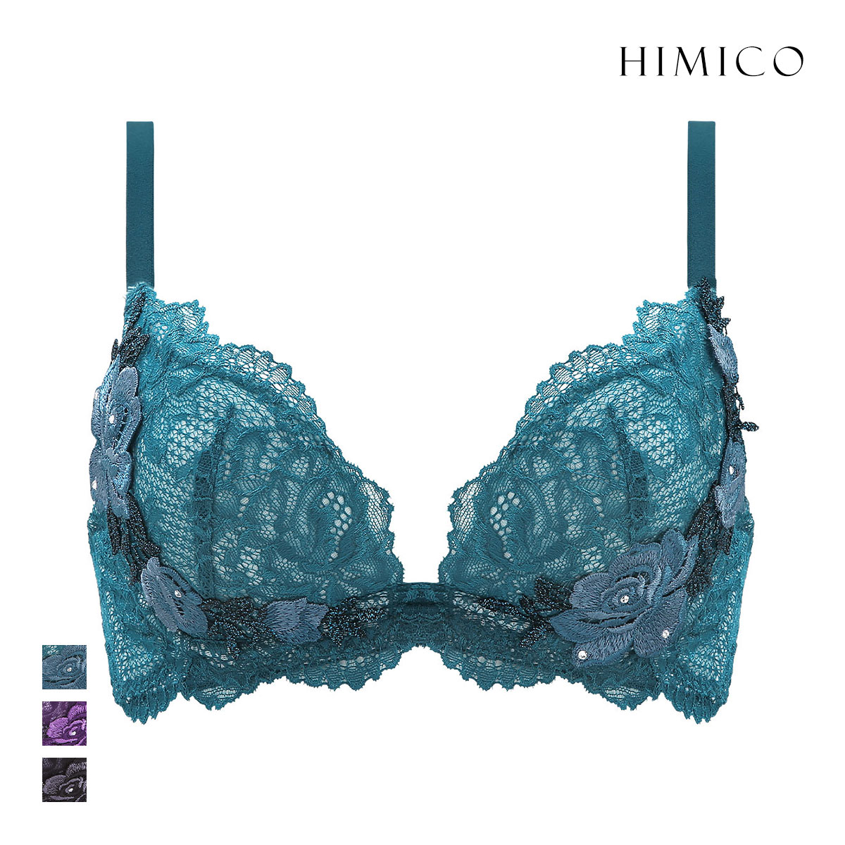 HIMICO L.cosciente ブラジャー L字ワイヤー 谷間 BCDEF 単品(GR-グリーン-B65)
