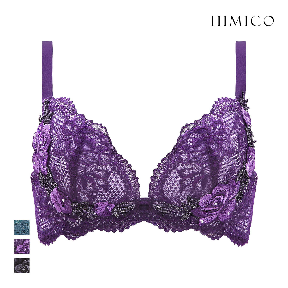 HIMICO L.cosciente ブラジャー L字ワイヤー 谷間 BCDEF 単品(PU-パープル-B65)