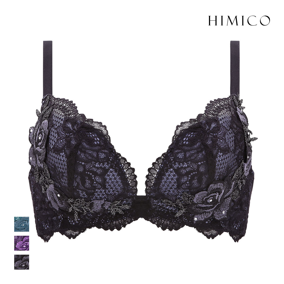 HIMICO L.cosciente ブラジャー L字ワイヤー 谷間 BCDEF 単品(BK-ブラック-B65)