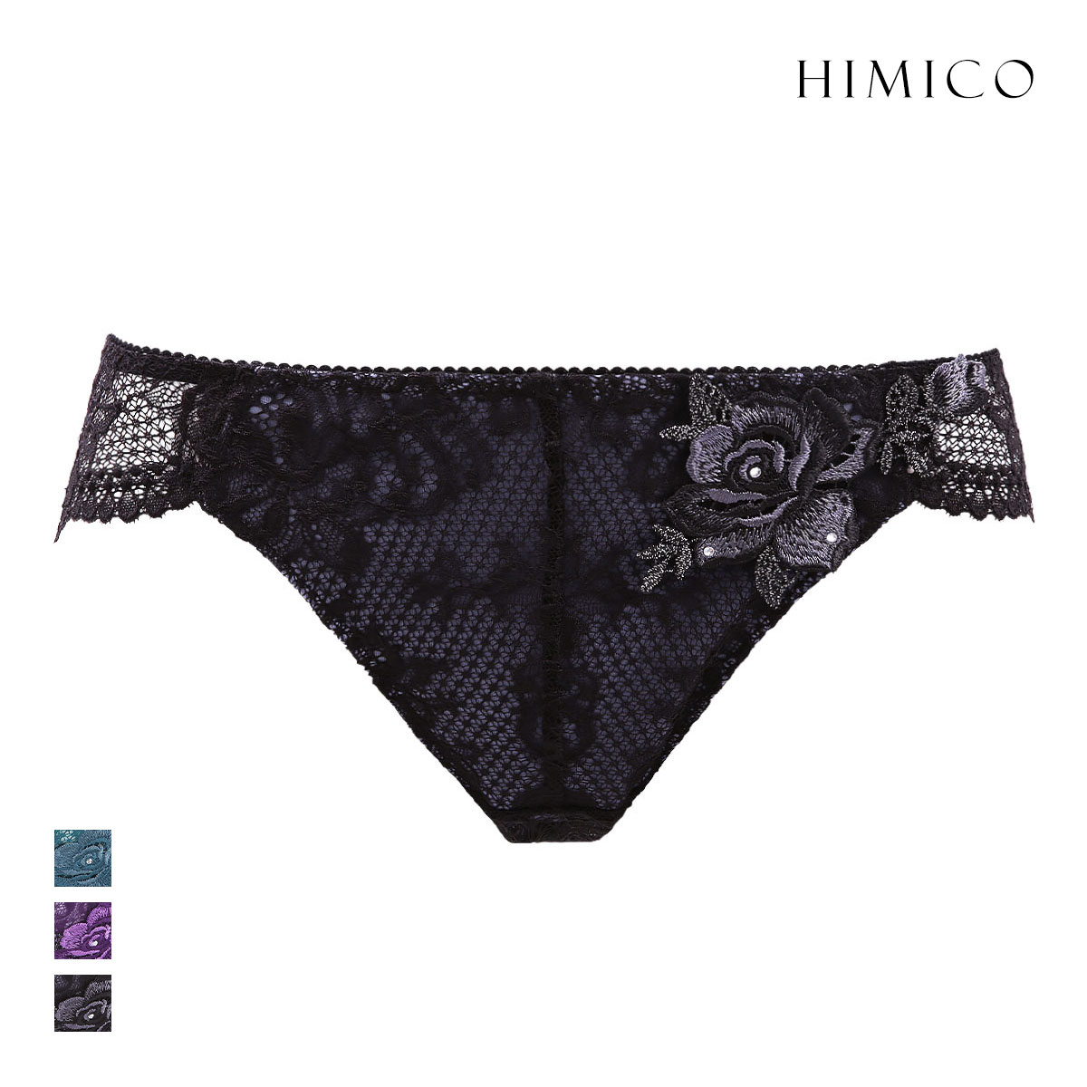 HIMICO L.cosciente ショーツ スタンダード ML バックレース 単品(BK-ブラック-M)