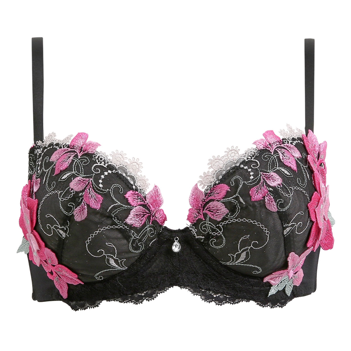 HIMICO ヒミコ 023series ブラジャー 大きいサイズ アンダー80 B C D E F 単品 ランジェリー(BK-ブラック-B65)