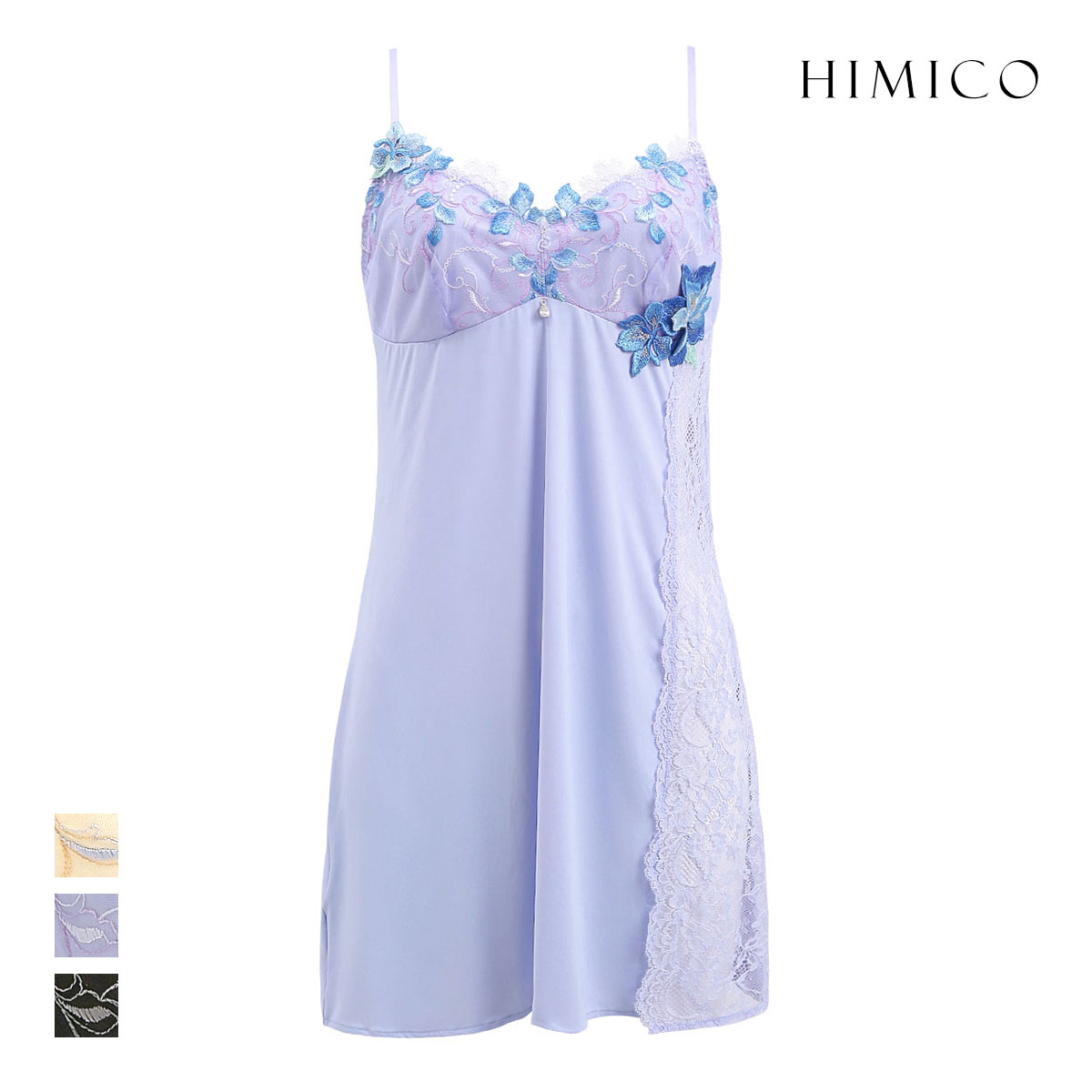HIMICO ヒミコ 023series スリップ ロングキャミソール M L ランジェリー(LV-ラベンダー-M)