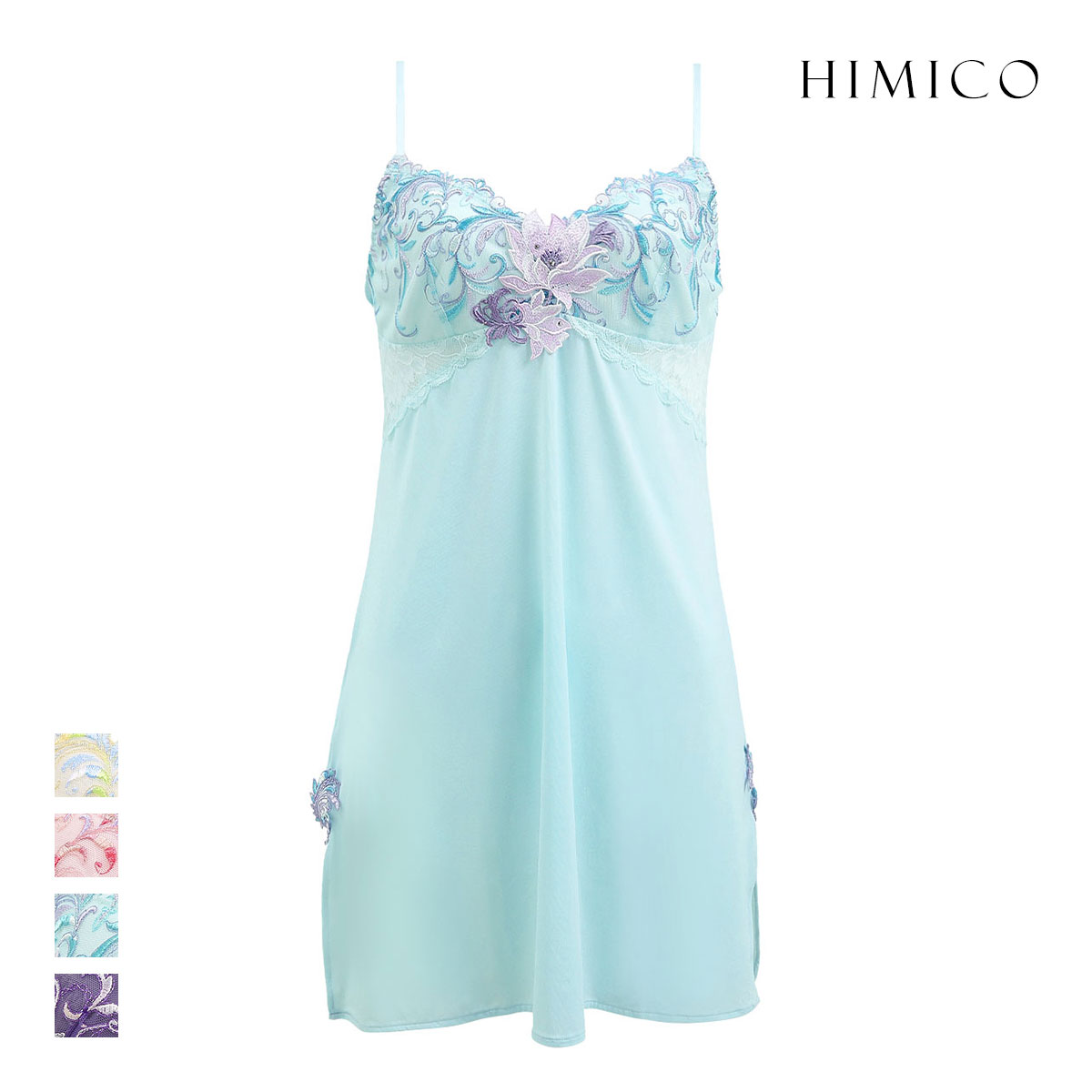 ヒミコ 024シリーズ スリップ ロングキャミソール M L ランジェリー HIMICO(SX-サックス-M)