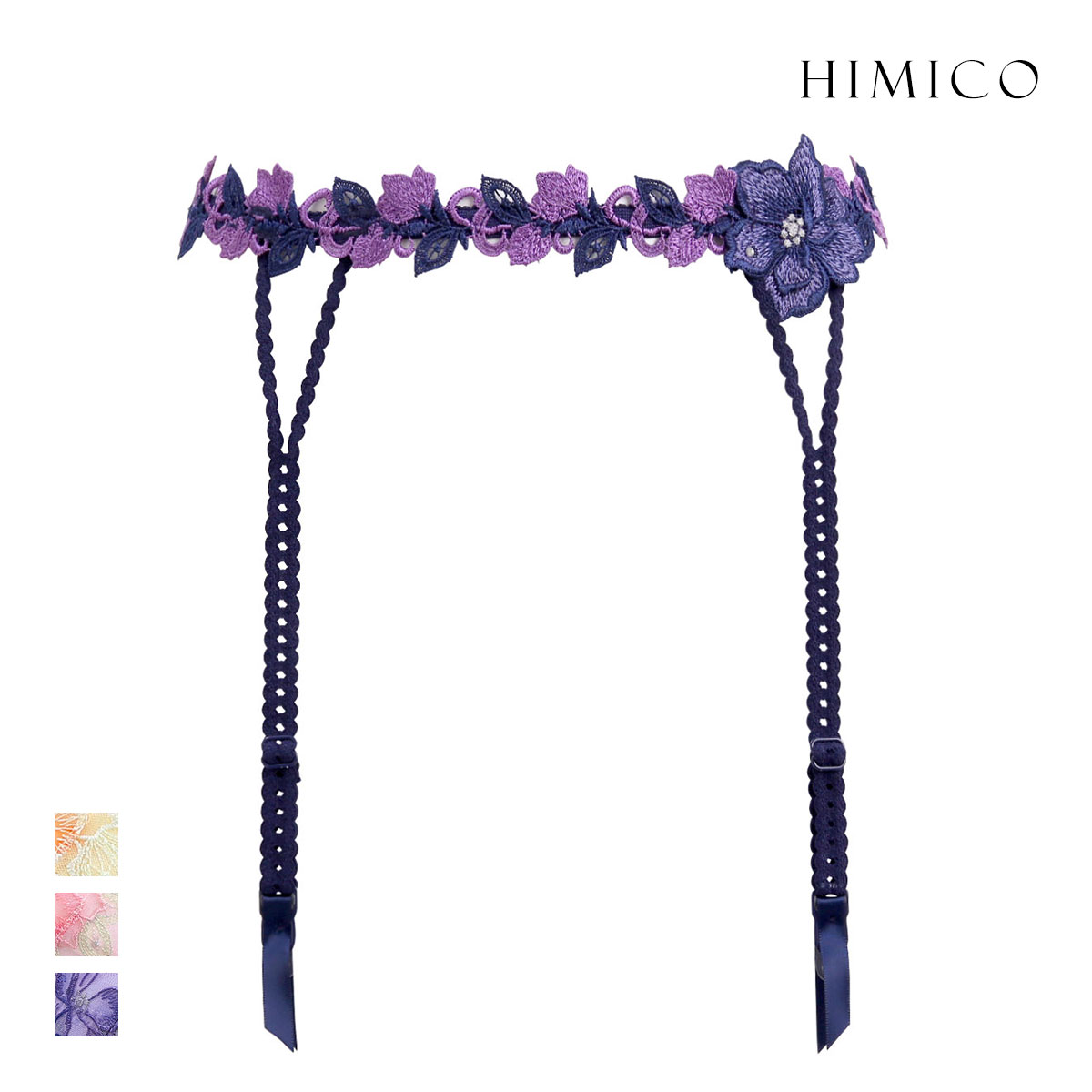 ヒミコ 026シリーズ ガーターベルト M L ランジェリー HIMICO(NV-ネイビー-M)