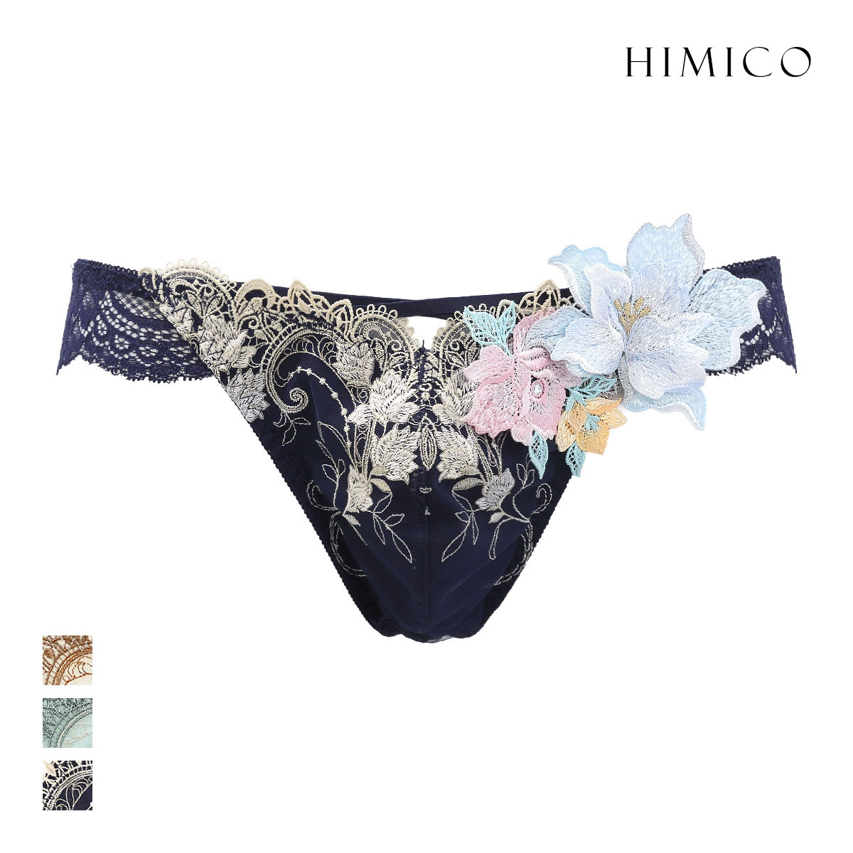 ヒミコ 031シリーズ Tバック パンツ バックレース タンガ メンズ M L HIMICO(NV-ネイビー-M)