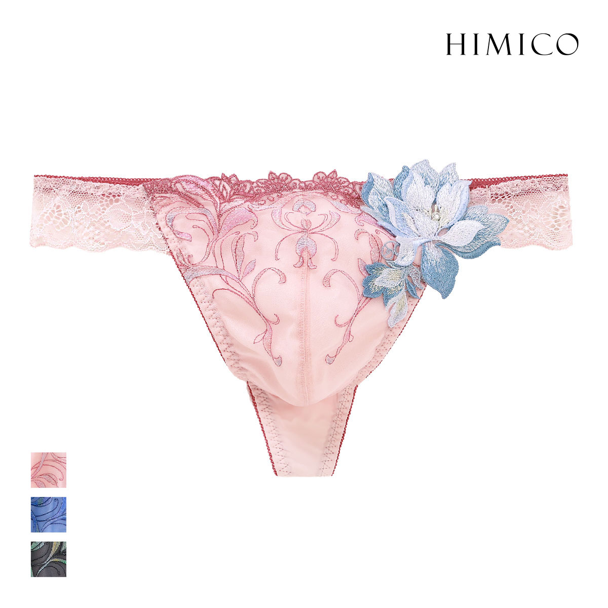 ヒミコ 034シリーズ Tバック パンツ バックレース タンガ メンズ M L HIMICO(PI-ピンク-M)