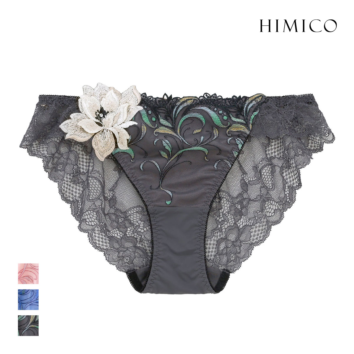 ヒミコ 034シリーズ ショーツ スタンダード M L ランジェリー HIMICO(CGY-チャコールグレー-M)