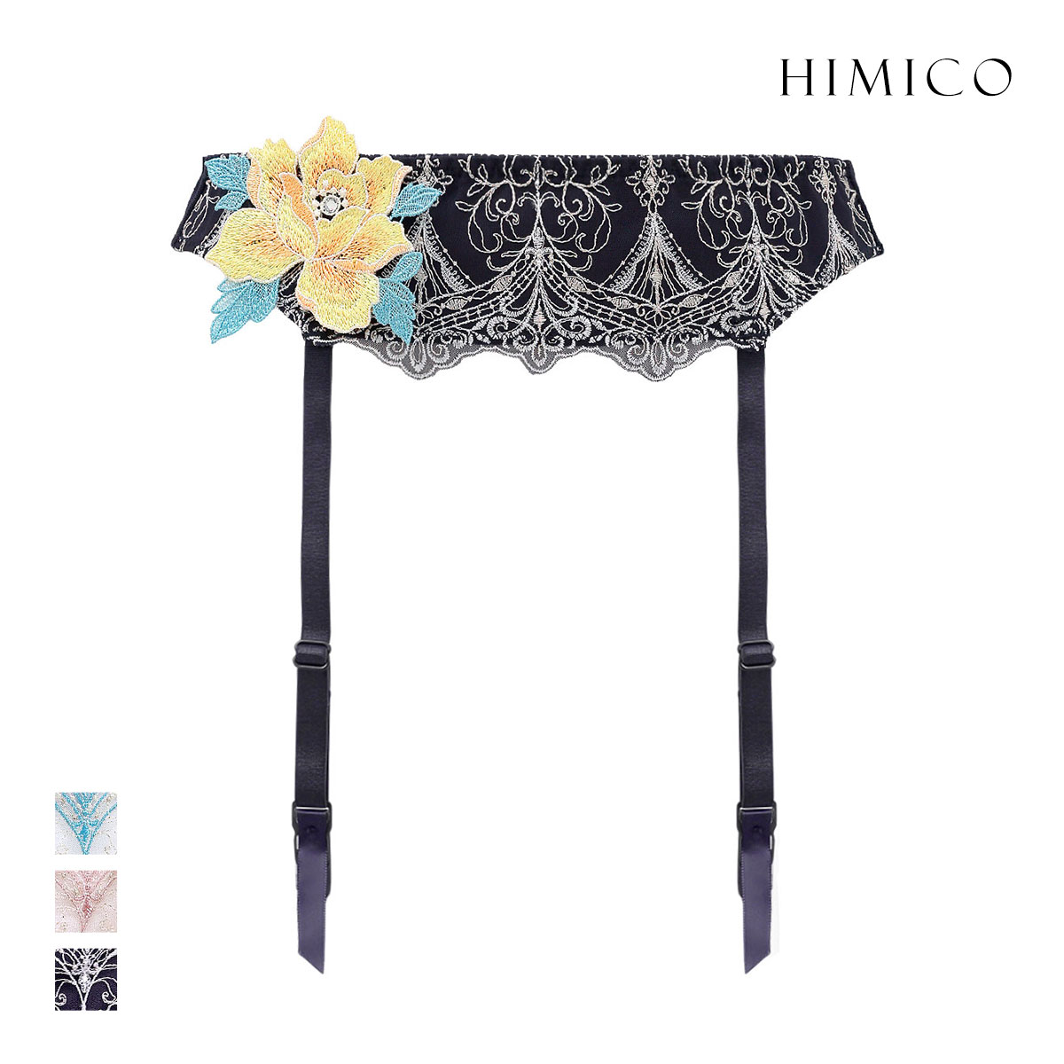 ヒミコ 035シリーズ ガーターベルト M L ランジェリー HIMICO(NV-ネイビー-M)