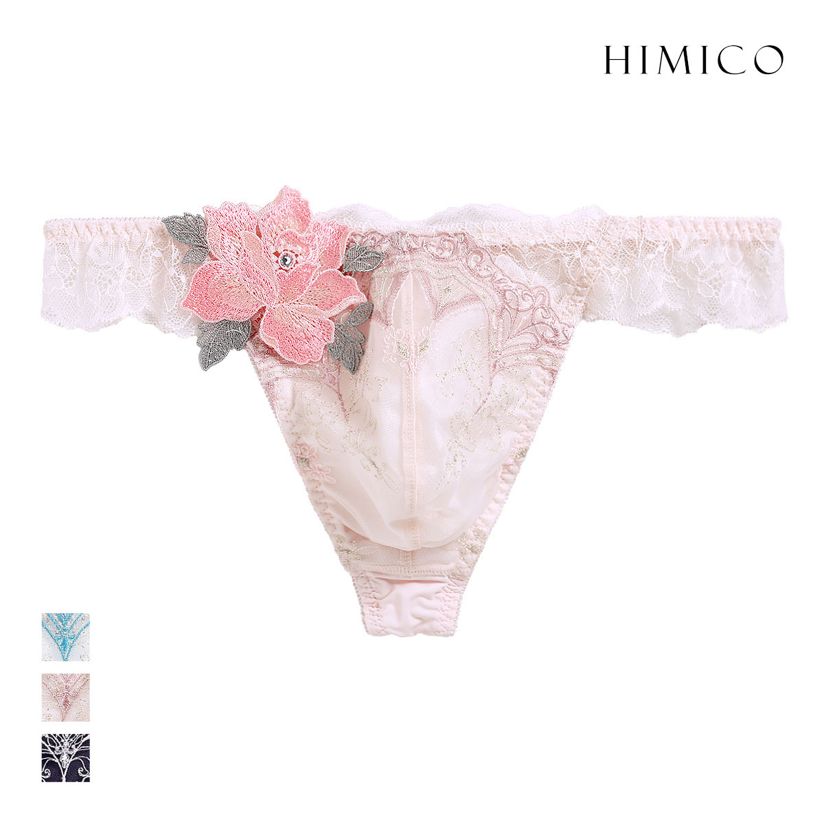 ヒミコ 035シリーズ Tバック パンツ バックレース タンガ メンズ M L HIMICO(PI-ピンク-M)