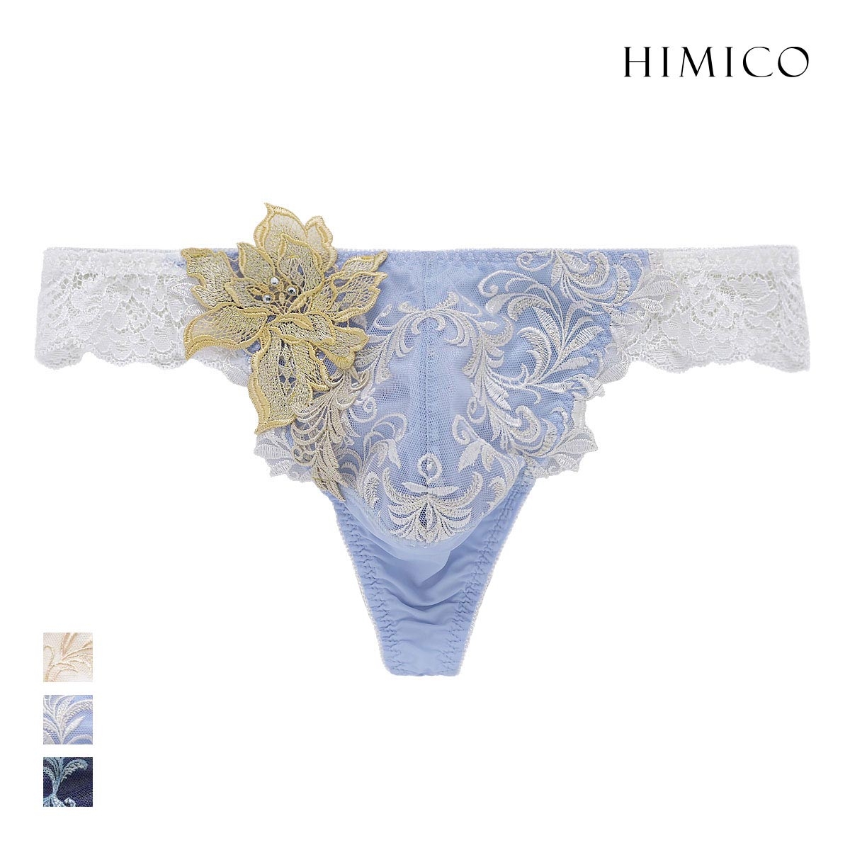 ヒミコ 036シリーズ Tバック パンツ バックレース タンガ メンズ M L HIMICO 大人ランジェリー 自分へのご褒美 下着 上品ランジェリー(SX-サックス-M)