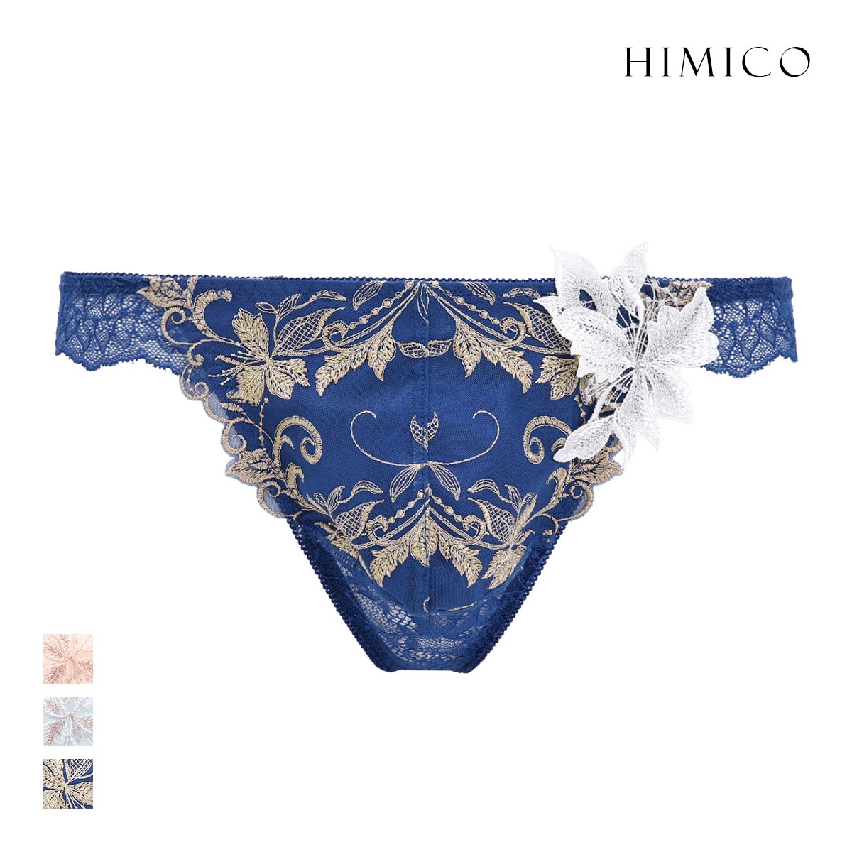 ヒミコ 038シリーズ Tバック パンツ バックレース タンガ メンズ M L HIMICO 大人ランジェリー 自分へのご褒美 下着(BU-ブルー-M)