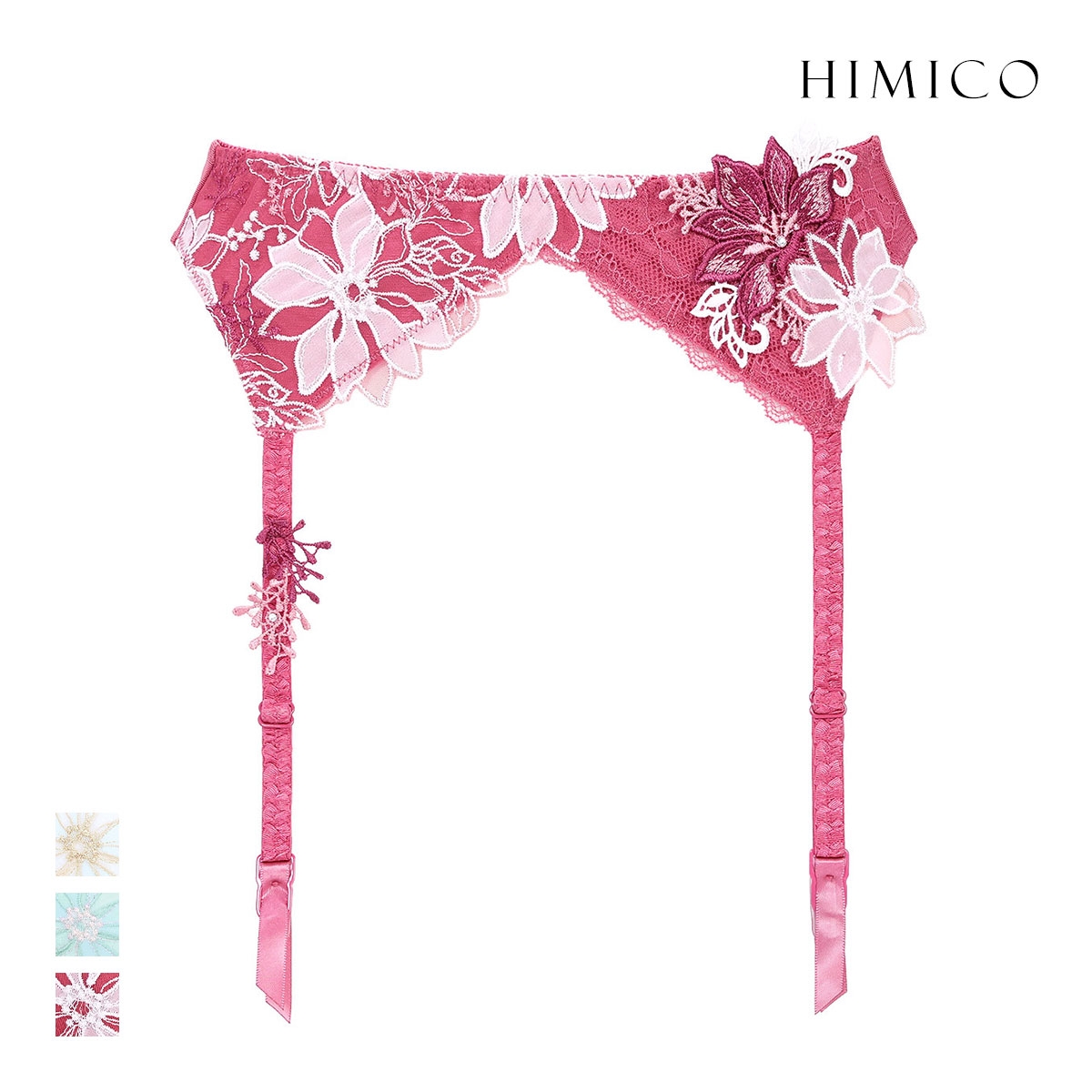 ヒミコ 039 シリーズ ガーターベルト M L ランジェリー HIMICO 刺繍ブラジャー 大人ランジェリー 自分へのご褒美 下着(RO-ローズ-M)