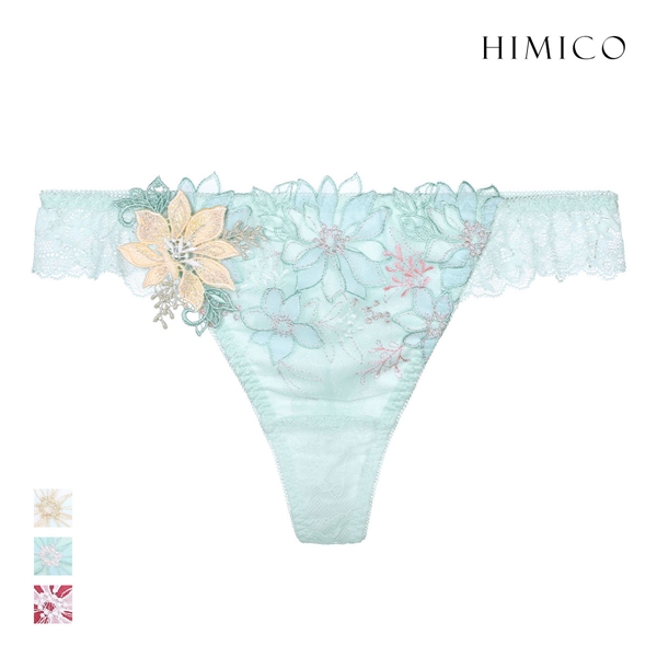 ヒミコ 039シリーズ ショーツ Tバック ソング タンガ M L ランジェリー HIMICO 刺繍ブラジャー 大人ランジェリー ご褒美 下着(MI-ミント-M)