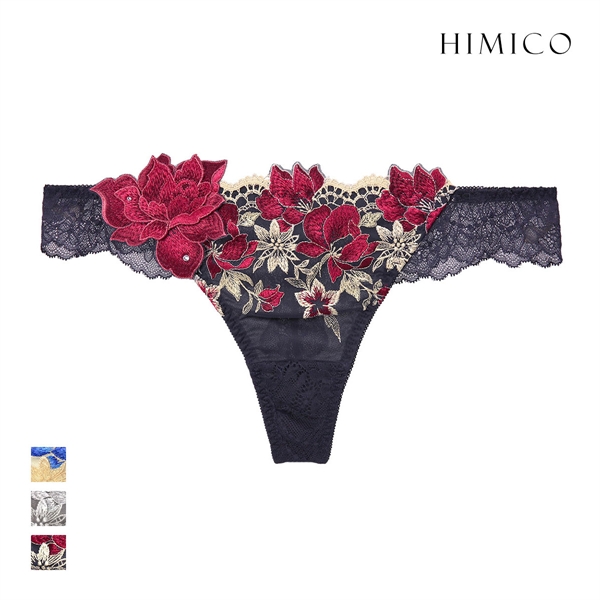 ヒミコ HIMICO 041シリーズ Tバックショーツ Tバック ソング タンガ ローズ アップリケ 刺繍 花柄 上品 エレガント 下着