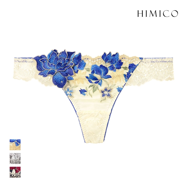 ヒミコ HIMICO 041シリーズ Tバックショーツ Tバック ソング タンガ ローズ アップリケ 刺繍 花柄 上品 エレガント 下着