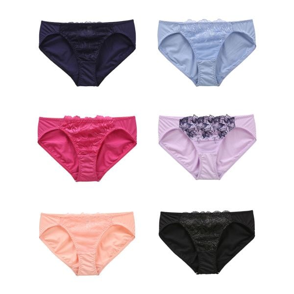 ショーツ スタンダード 福袋 6枚セット おまかせ 刺繍レース 2wayトリコット シンプル エレガント かわいい