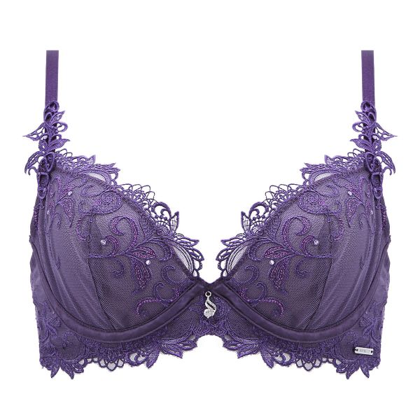 HIMICO estasiare VIOLA ノンパテッド ブラジャー シアーCUP ランジェリー BCDEF 001series 単品(VI-バイオレット-B65)