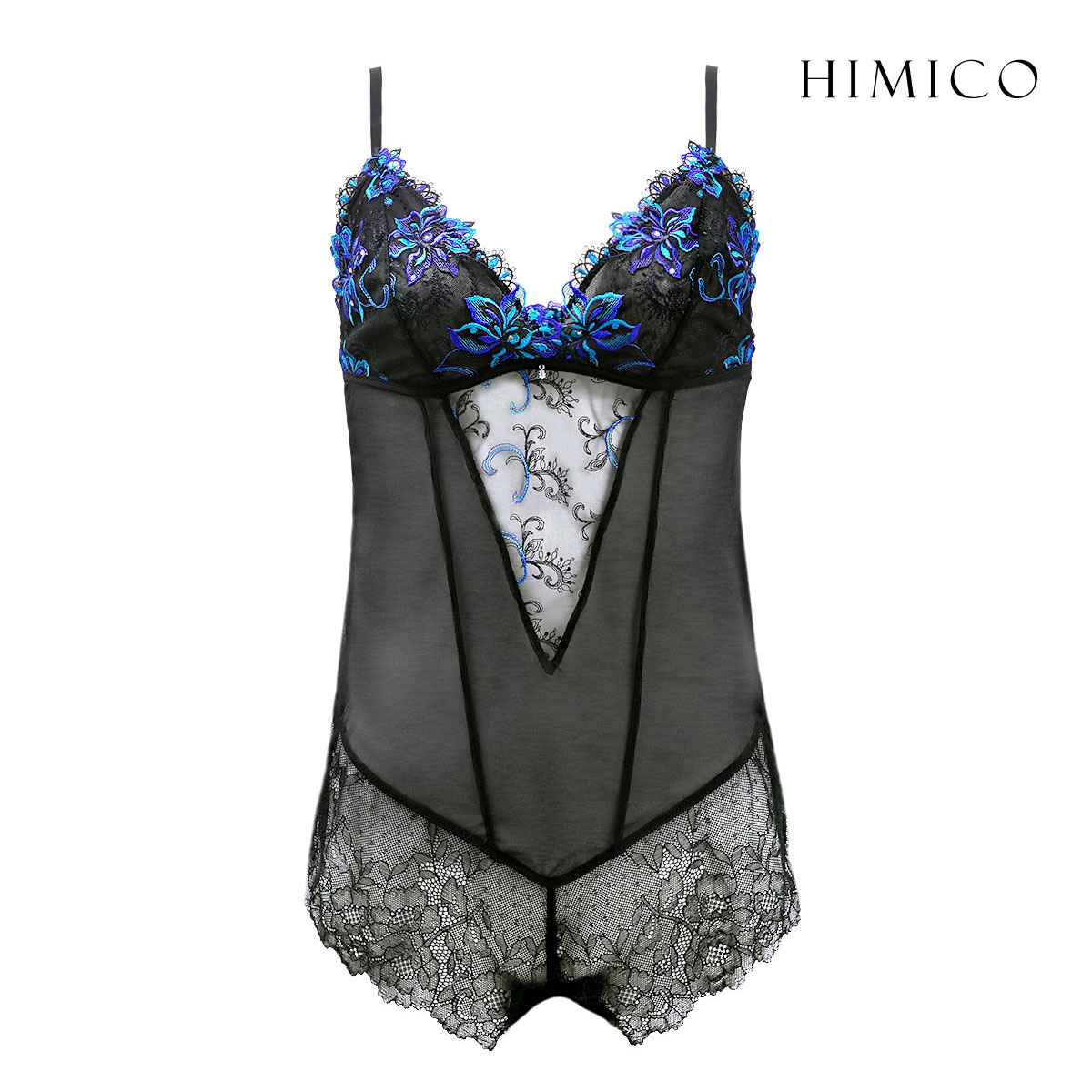 HIMICO estasiare GEMMA テディ 総レース ランジェリー ML 002series 単品(BK-ブラック-M)