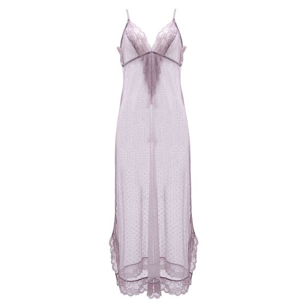 ブルーミングフローラ eXsta Sheer Lacey Veil スリップ ロングキャミソール ランジェリー bloomingFLORA