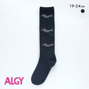 アルジー ALGY キッズ ジュニア 段ロゴ ハイソックス 靴下 ガールズ