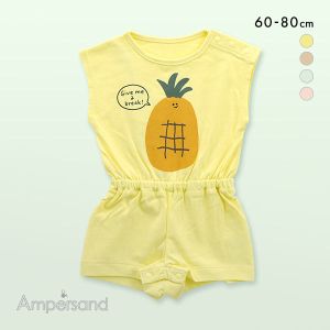アンパサンド Ampersand ベビー UNIかぶりロンパース 綿100％ 4種のフルーツ