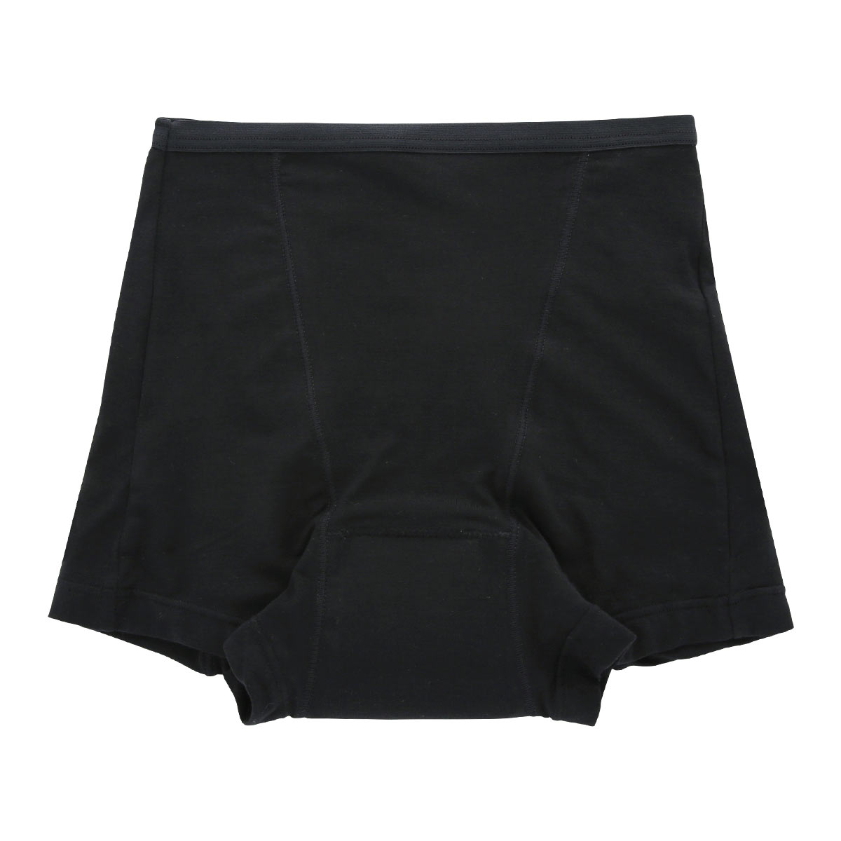 吸水サニタリー一分丈ショーツ 生理用 フェムテック 日本製 抗菌消臭 吸水量30CC 単品(BK-ブラック-S)