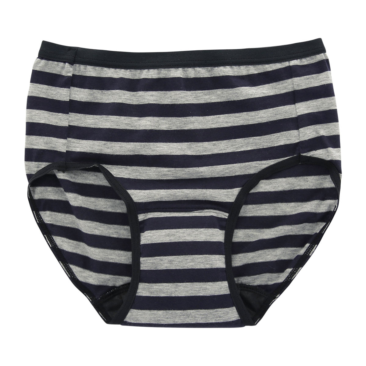 吸水サニタリーショーツ 生理用 フェムテック ボーダー 日本製 抗菌消臭 吸水量25CC ナプキン対応 単品(NV-ネイビー-S)