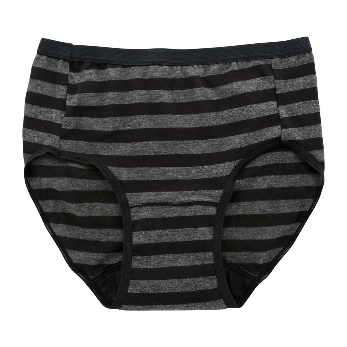 吸水サニタリーショーツ 生理用 フェムテック ボーダー 日本製 抗菌消臭 吸水量25CC ナプキン対応 単品(DGY2-濃グレー2-S)