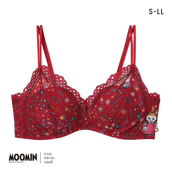 ウンナナクール une nana cool 特別な日以外の364日つけたくなるブラ MOOMIN × une nana cool 364 レース ノンワイヤーブラ 364ブラ ムーミン 単品