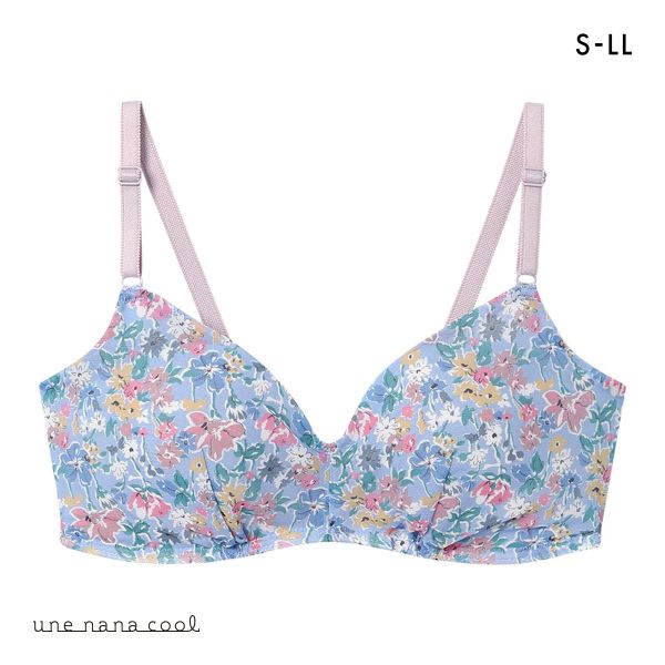 ウンナナクール MADE WITH LIBERTY FABRIC 特別な日以外の364日つけたくなるブラ ノンワイヤーブラ 364ブラ une nana cool