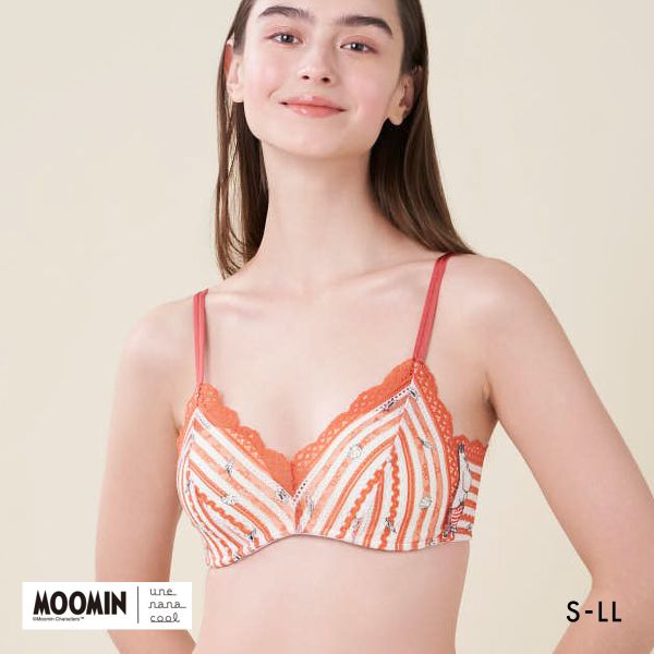 ウンナナクール 特別な日以外の364日つけたくなるブラ MOOMIN × une nana cool 364 レース ノンワイヤーブラ 364ブラ ムーミン une nana cool