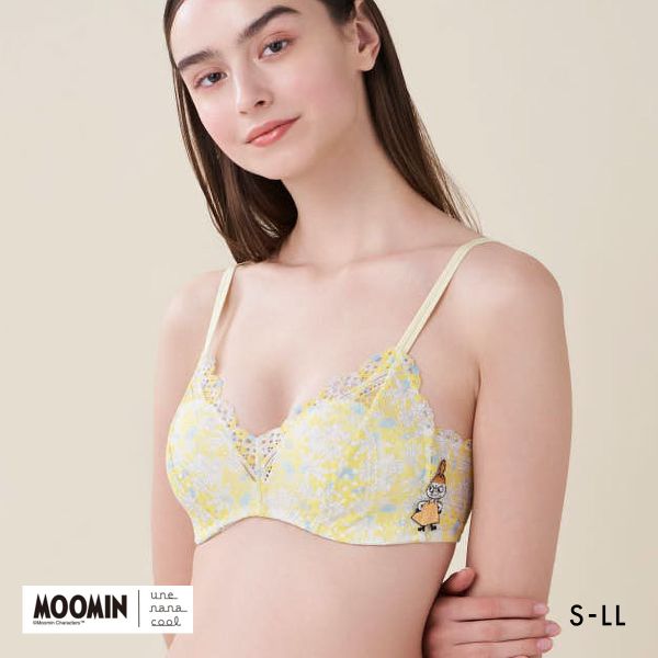 ウンナナクール 特別な日以外の364日つけたくなるブラ MOOMIN × une nana cool 364 レース ノンワイヤーブラ 364ブラ ムーミン une nana cool