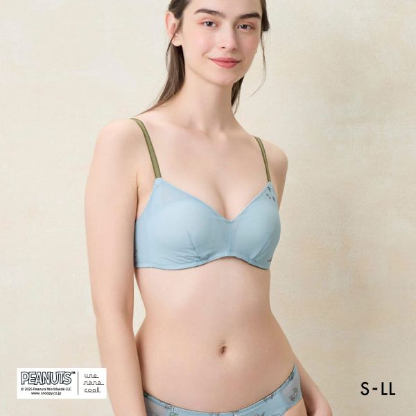 ウンナナクール 特別な日以外の364日つけたくなるブラ PEANUTS × une nana cool 364 レース ノンワイヤーブラ 364ブラ スヌーピー une nana cool