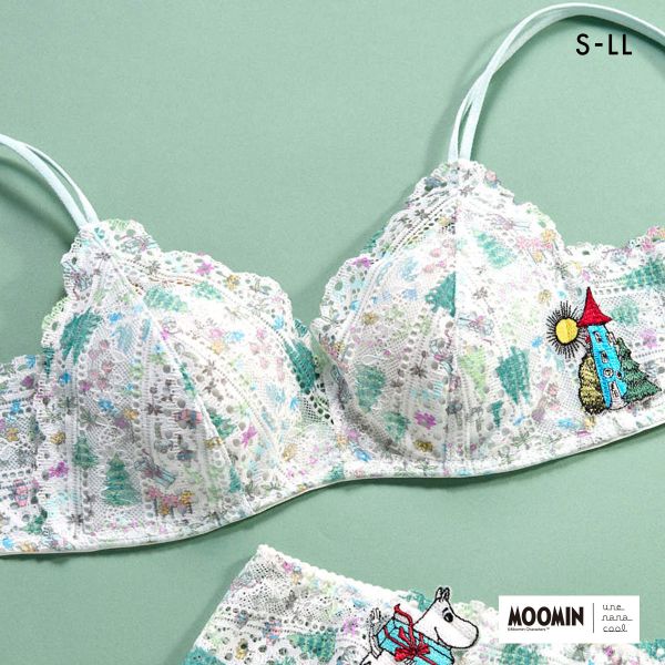 ウンナナクール MOOMIN × une nana cool 364 レース 特別な日以外の364日つけたくなるブラ ノンワイヤーブラ 364ブラ ムーミン une nana cool