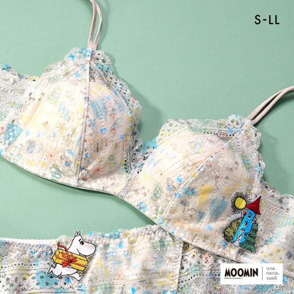 ウンナナクール MOOMIN × une nana cool 364 レース 特別な日以外の364日つけたくなるブラ ノンワイヤーブラ 364ブラ ムーミン une nana cool