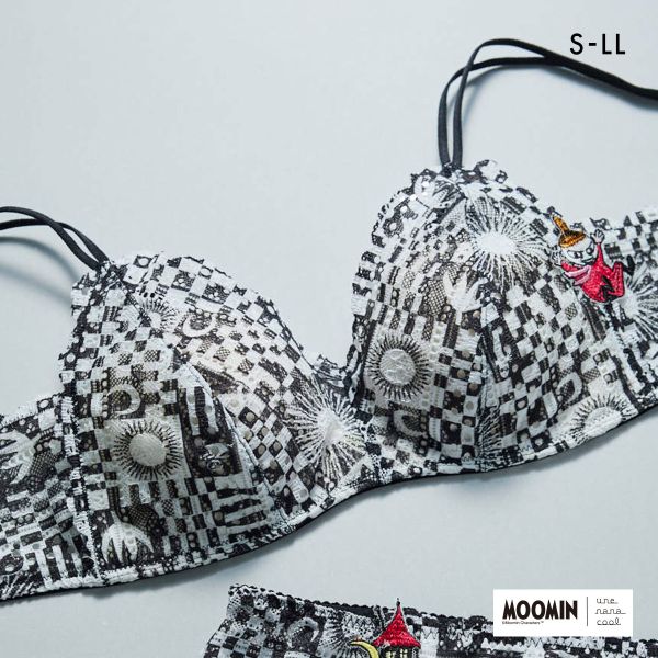 ウンナナクール MOOMIN × une nana cool 364 レース 特別な日以外の364日つけたくなるブラ ノンワイヤーブラ 364ブラ ムーミン une nana cool