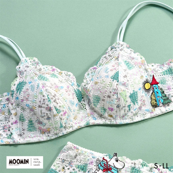 ウンナナクール MOOMIN × une nana cool 364 レース 特別な日以外の364日つけたくなるブラ ノンワイヤーブラ 364ブラ ムーミン une nana cool