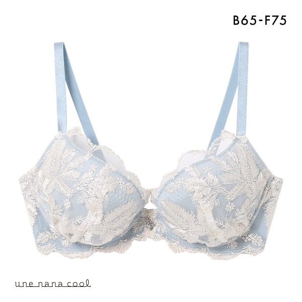 ウンナナクール 箔プリントレースがキラキラ 3/4カップブラジャー une nana cool