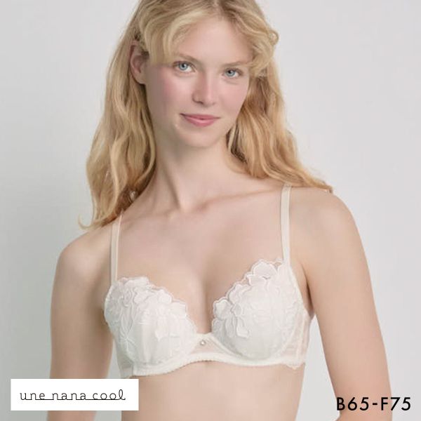 ウンナナクール ベロアのレースが特別感を演出 クリスマス 3/4カップブラジャー une nana cool