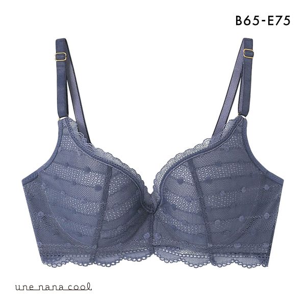 ウンナナクール une nana cool ポルカドットモールド 3/4カップブラジャー 単品